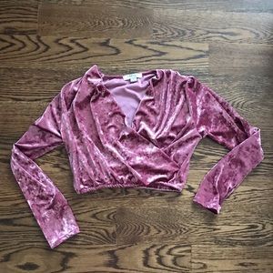 Fashion Nova Cropped Velvet Top!